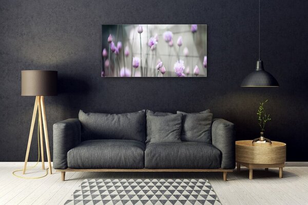 Quadro in vetro Campo Fiori Prato Natura 100x50 cm 2 appendini