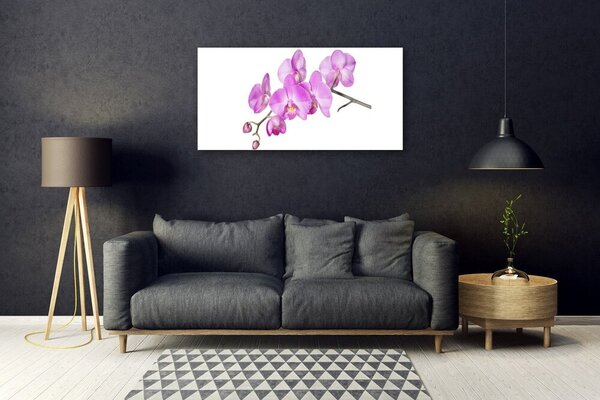 Quadro vetro Orchidea Fiori di orchidea 100x50 cm 2 appendini