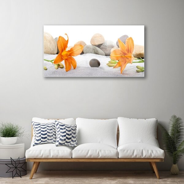 Quadro su vetro Grafica d'arte Lilia 100x50 cm 2 appendini