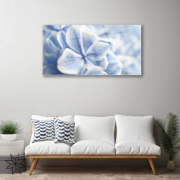 Quadro di vetro Fiori Petali Natura 100x50 cm 2 appendini