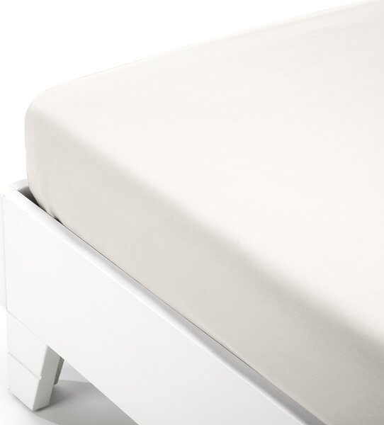 Lenzuolo Inferiore In Jersey Di Cotone Jersey Singolo Caleffi Tinta Unita Panna Caleffi