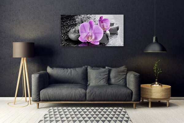 Quadro vetro Fiori di Orchidea Spa 100x50 cm 2 appendini