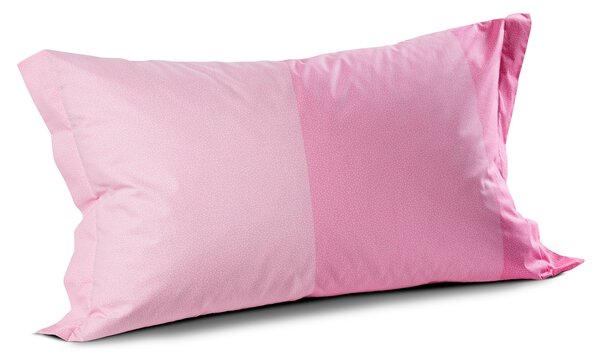 Coppia Federe In Cotone Joy Standard Caleffi Home Tinta Unita Rosa Caleffi