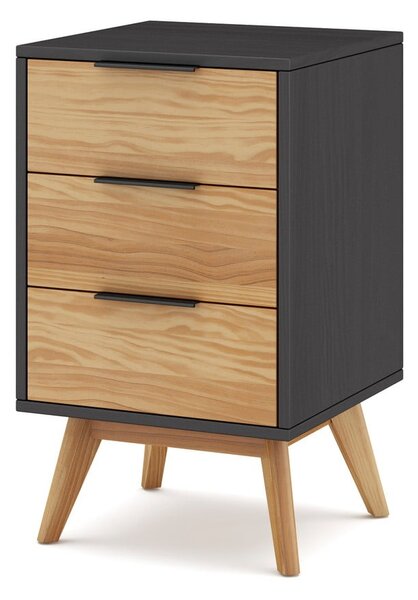 Comodino in legno di pino in colore naturale Lavis - Marckeric