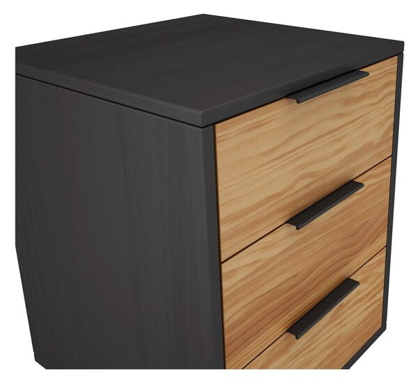 Comodino in legno di pino in colore naturale Lavis - Marckeric