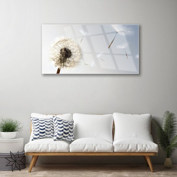 Quadro vetro Il soffiatore di fiori della natura 100x50 cm 2 appendini