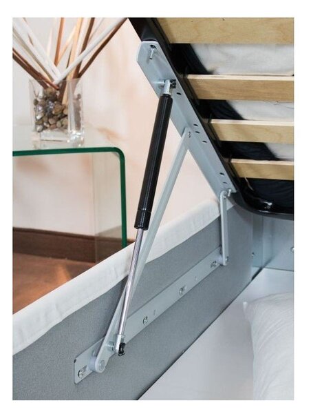Letto con Testata a scelta giroletto, contenitore o con rete a doghe Tessuto Idrorepellente Bianco 80x190 Singolo standard / Rete a Doghe