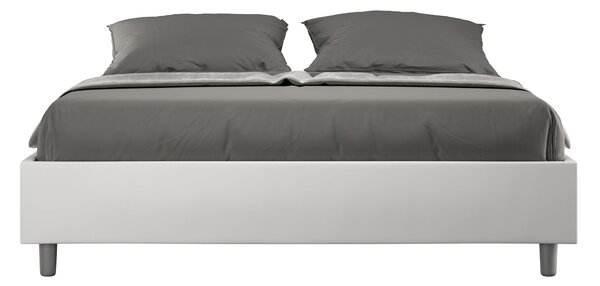 Letto Sommier Similpelle Bianco – Giroletto, Contenitore o con Rete | AZALEA 80x190 Singolo standard / Senza Rete