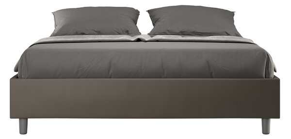 Letto Sommier Similpelle Cappuccino – Giroletto, Contenitore o con Rete | AZALEA 80x190 Singolo standard / Senza Rete