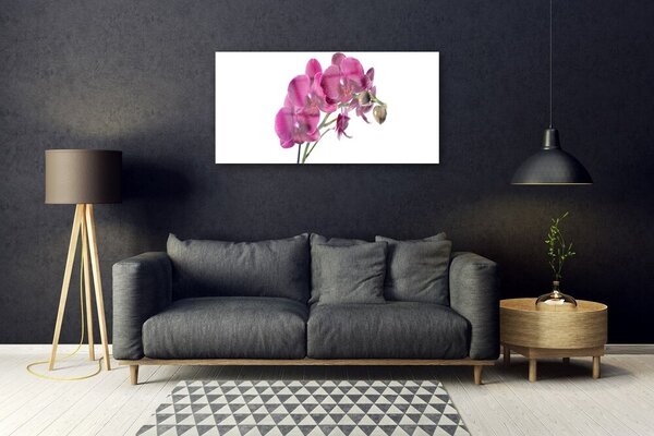 Quadro di vetro Orchidea Fiori della natura 100x50 cm 2 appendini