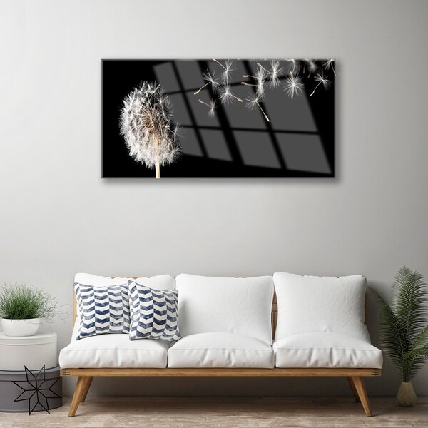 Quadro su vetro Gocce di fiori soffiati 100x50 cm 2 appendini