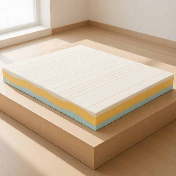 Materasso Memory a zone multi onda alto 23 cm con Waterlily tessuto anallergico e antiacaro COMFORT3 160x195