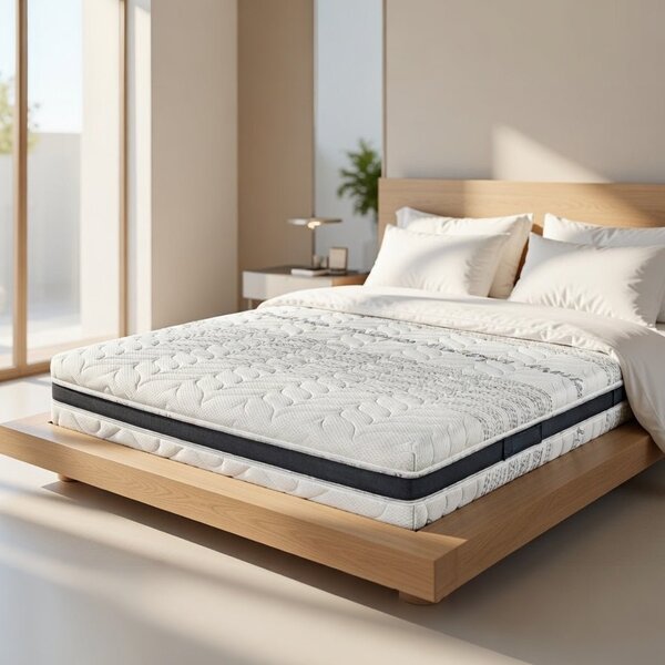 Materasso Memory a zone multi onda alto 23 cm con Waterlily tessuto anallergico e antiacaro COMFORT3 160x195