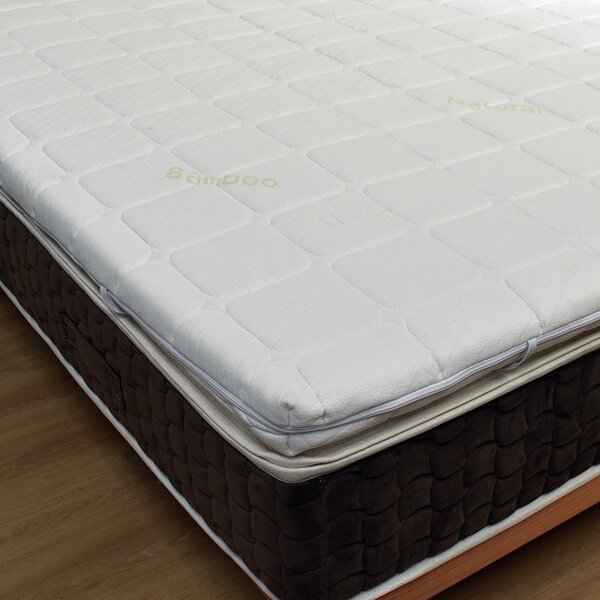 Topper Lattice – Correttore Elastico, 4 cm, Bamboo Sfoderabile 80x190 Singolo standard