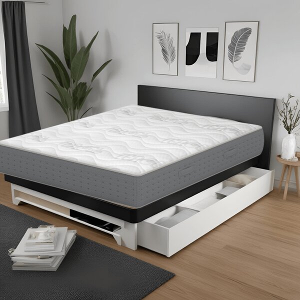 Materasso in memory alto 28 cm con tessuto anallergico Traspirante e fresco - CATERINA H28 80x190 Singolo standard