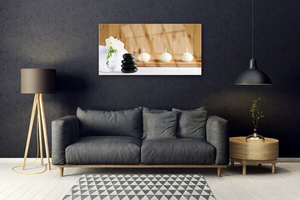 Quadro in vetro Armadietto per candele termali 100x50 cm 2 appendini