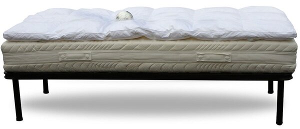 Topper correggi materasso termoregolatore in piuma oca 20% Piumino 80% Piumetta 600 GR/MQ 160x200 cm 160x200