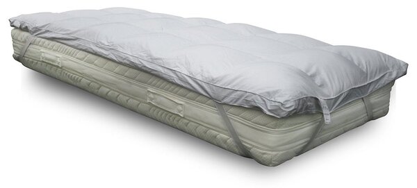 Topper correggi materasso termoregolatore in piuma oca 20% Piumino 80% Piumetta 600 GR/MQ 160x200 cm 160x200