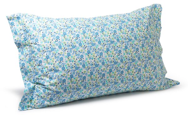 Coppia Federe In Cotone Provenza Standard Caleffi Floreale Blu Caleffi