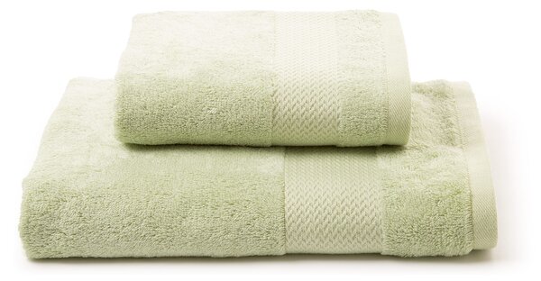 Asciugamano Con Ospite In Cotone Bamboo Standard Primanatura Tinta Unita Mela Caleffi