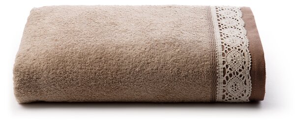 Telo Bagno In Cotone Sofy CM. 100x150 Primanatura Tinta Unita Naturale Caleffi