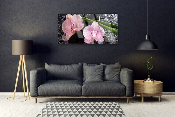 Quadro in vetro Fiori Orchidea Orchidea Zen 100x50 cm 2 appendini