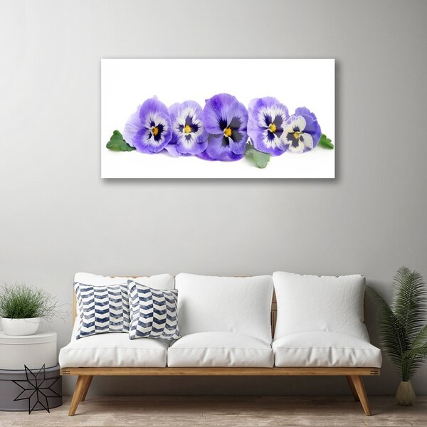 Quadro in vetro Petali di fiori marmocchi 100x50 cm 2 appendini