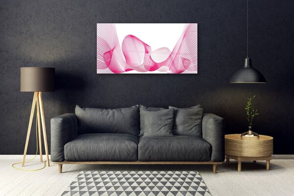 Quadro vetro Linee astratte Onde Arte 100x50 cm 2 appendini