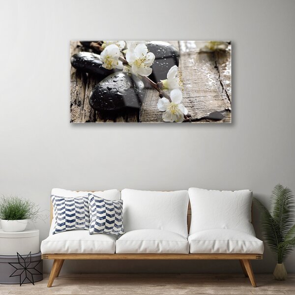 Quadro di vetro Fiori Ramo di frutta 100x50 cm 2 appendini