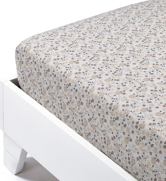 Lenzuolo Inferiore In Cotone Provenza Singolo Caleffi Geometrico Naturale Caleffi