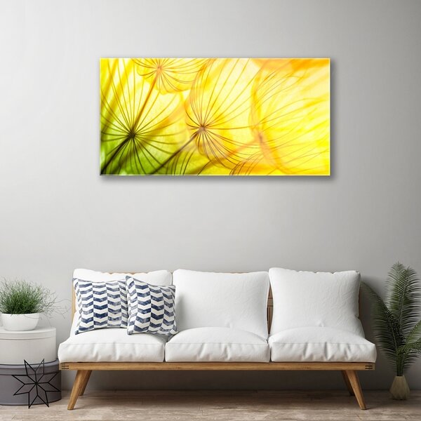 Quadro su vetro Soffiatori Fiori di natura 100x50 cm 2 appendini