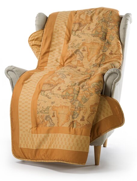 Plaid In Raso Di Cotone Geo Classic CM. 130X170 Alviero Martini 1A Classe Geo Caleffi