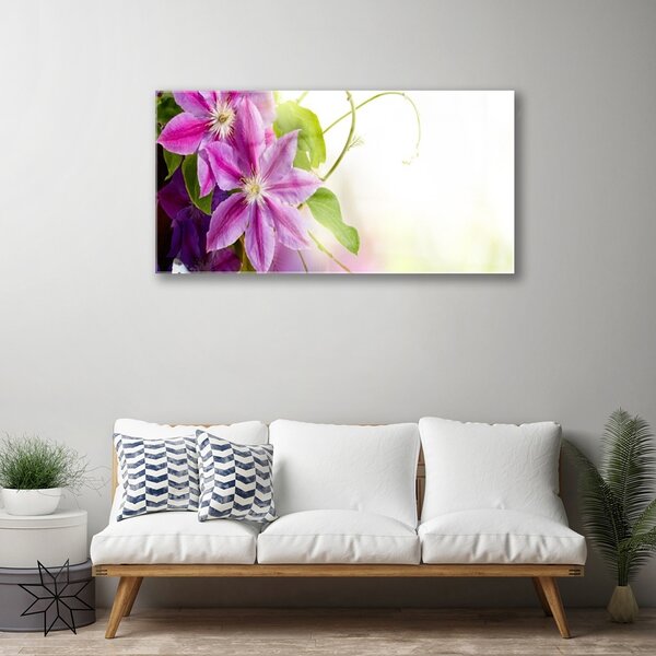 Quadro su vetro Fiori Natura Natura 100x50 cm 2 appendini