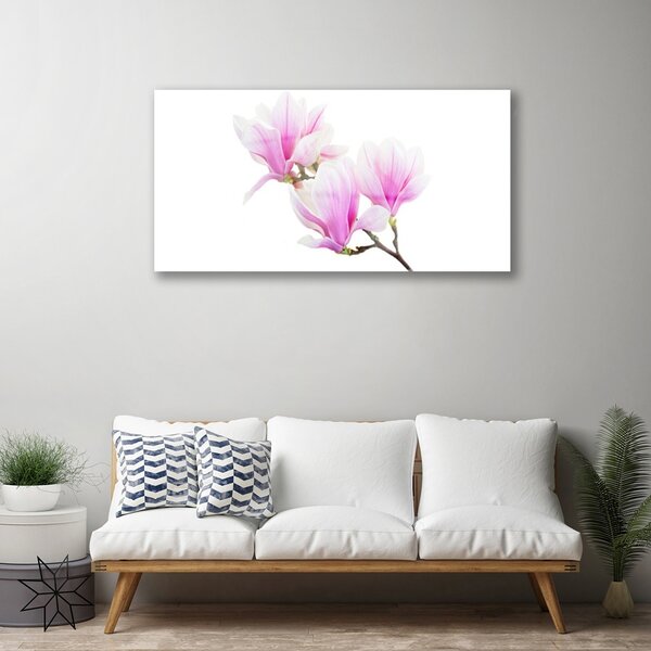 Quadro su vetro Fiori Pianta naturale 100x50 cm 2 appendini