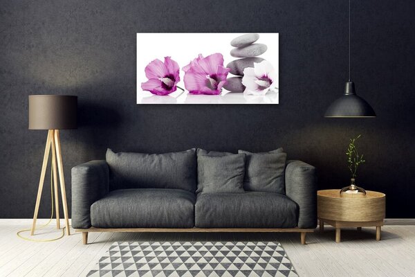 Quadro di vetro Fiori Aromaterapia 100x50 cm 2 appendini