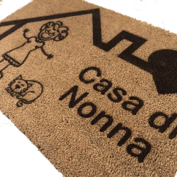 Zerbino in cocco naturale "Casa di nonna" cm 80x50