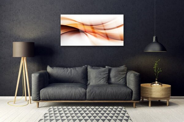 Quadro in vetro Onde grafiche astratte 100x50 cm 2 appendini