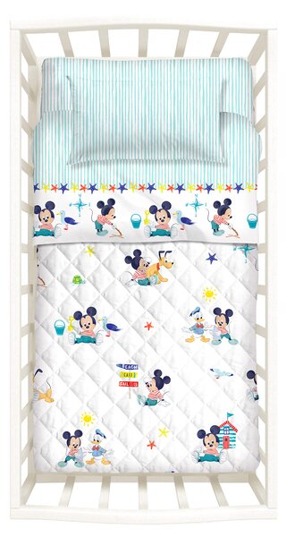 Copriletto Con Paracolpi In Cotone Baby Mickey Baby Disney Caleffi