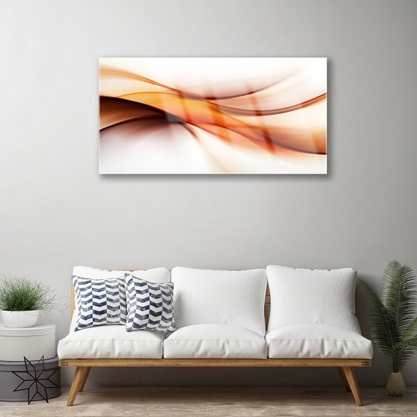 Quadro in vetro Onde grafiche astratte 100x50 cm 2 appendini