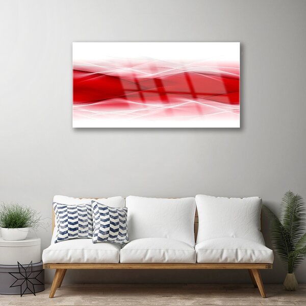 Quadro di vetro Arte delle onde astratte 100x50 cm 2 appendini