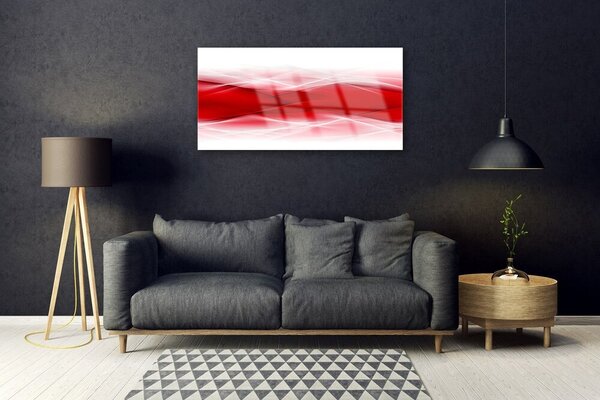 Quadro di vetro Arte delle onde astratte 100x50 cm 2 appendini