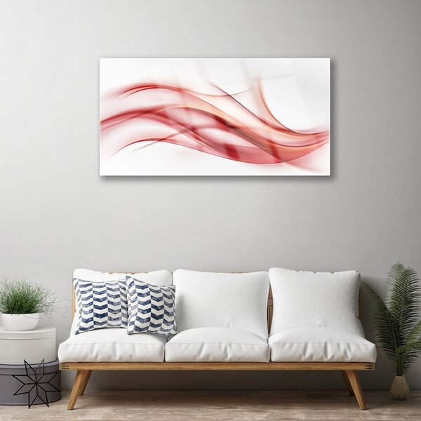 Quadro vetro Grafica astratta rossa 100x50 cm 2 appendini