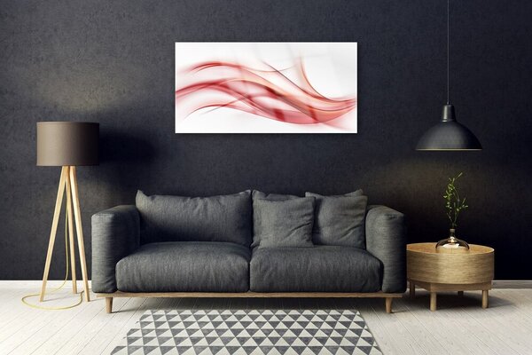 Quadro vetro Grafica astratta rossa 100x50 cm 2 appendini
