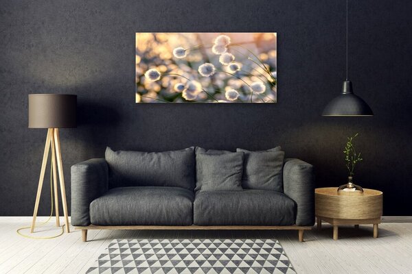 Quadro su vetro Fiori Pianta naturale 100x50 cm 2 appendini