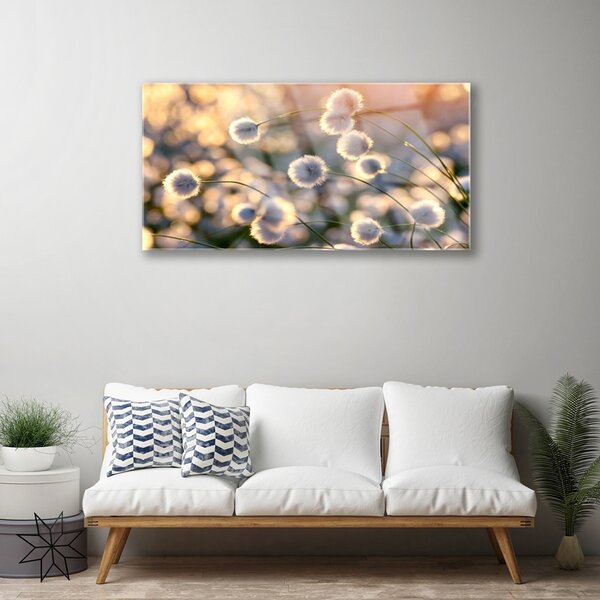 Quadro su vetro Fiori Pianta naturale 100x50 cm 2 appendini