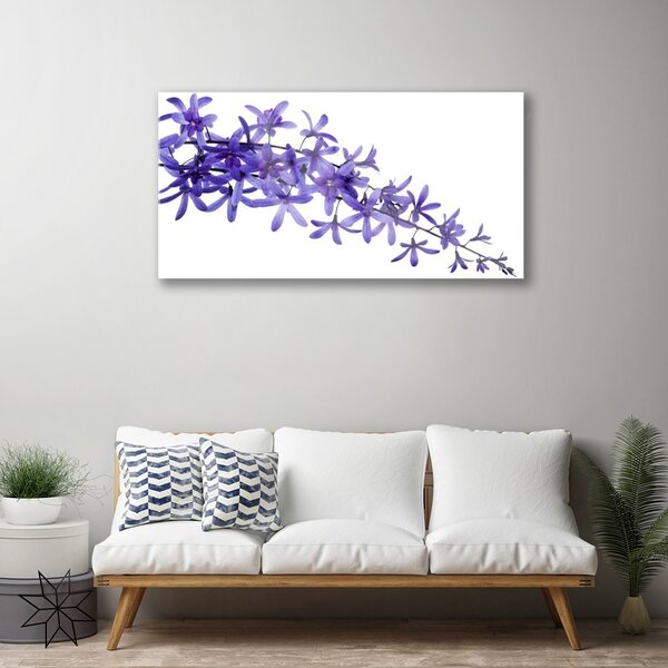 Quadro di vetro Fiori Natura Piante 100x50 cm 2 appendini