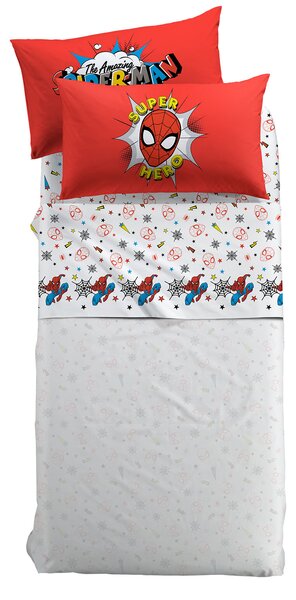 Completo Lenzuola In Cotone Spider-man Superhero Singolo Marvel Ragazzo Caleffi