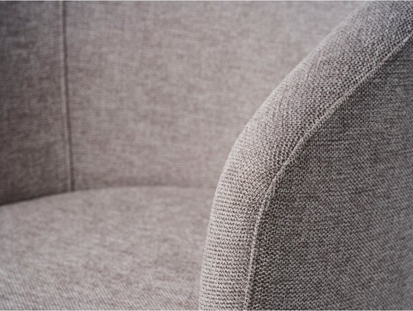 Sedia da pranzo grigio chiaro in imbottito con braccioli Easton – Unique Furniture