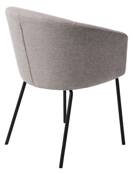 Sedia da pranzo grigio chiaro in imbottito con braccioli Easton – Unique Furniture
