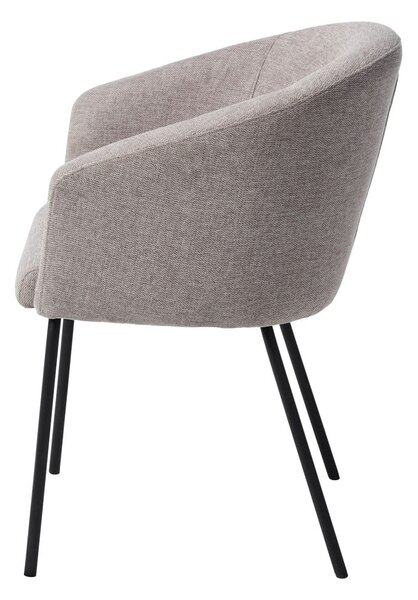 Sedia da pranzo grigio chiaro in imbottito con braccioli Easton – Unique Furniture